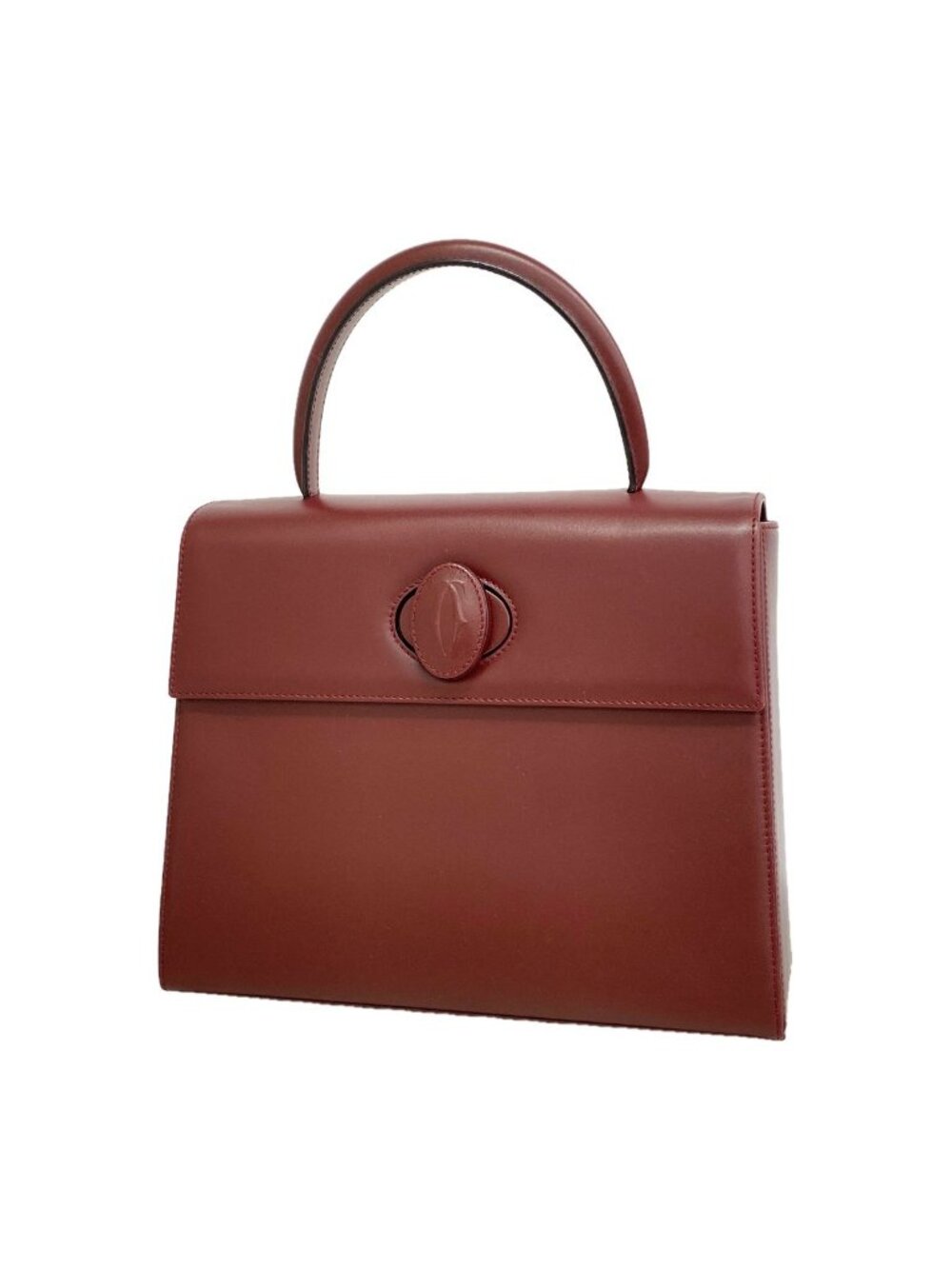 Cartier Handbag Must Leather Bordeaux Gold
